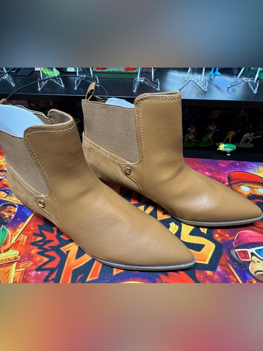 Liz Claiborne Tan Pointed Chelsea Ankle Booties
